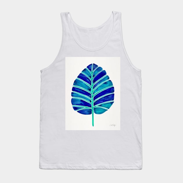 Blue Alocasia Tank Top by CatCoq